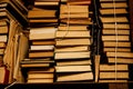 many old books on a shelf Royalty Free Stock Photo