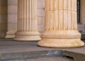 Many old greek columns in a row Royalty Free Stock Photo