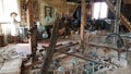 Many old things and objects are collected in a house in the Latvian city of Sabile on May 8, 2020