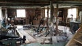 Many old things and objects are collected in a house in the Latvian city of Sabile on May 8, 2020