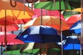 Many open umbrellas