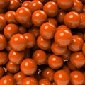 Many Orange Ball On Dark Background