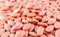 Many orange pills Royalty Free Stock Photo