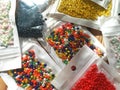 Many packs colorful seed beads, various tiny beads for making necklace and bracelet, creativity, and education.