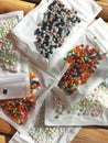 Many packs colorful seed beads, various tiny beads for making necklace and bracelet, creativity, and education.