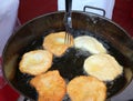 Many pancake called FRITTELLE in italian language Royalty Free Stock Photo