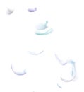 Many Pastel Feather fly fall in Air over white background isolated. Puffy Fluffy soft feathers as purity smooth like dream Royalty Free Stock Photo