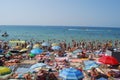 Many people at crimean beach