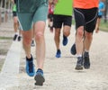 many people during the footrace Royalty Free Stock Photo