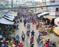 Many people at Dinh Cau market in Phu Quoc, Vietnam