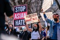 Anti Asian Hate Rally in Washington DC, USA Royalty Free Stock Photo