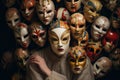 many people hide their faces under masks generative ai