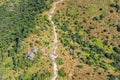 Many people hiking on the path to the famos location, Sunset Peak, Lantau Island, Hong Kong Royalty Free Stock Photo