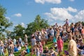 Many people at a park Royalty Free Stock Photo