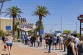 Many people queueing to take photo of the Welcome to Fabulous Las Vegas Sign Royalty Free Stock Photo