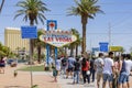 Many people queueing to take photo of the Welcome to Fabulous Las Vegas Sign