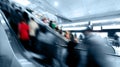 people rushing on the escalator in subway station