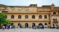 Many people visit the Amber Fort in Jaipur, India Royalty Free Stock Photo