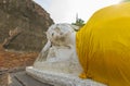 Reclining Buddha Statue at Wat Yai Chaimongkol, Ayutthaya, Thailand Royalty Free Stock Photo