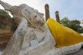 Reclining Buddha Statue at Wat Yai Chaimongkol, Ayutthaya, Thailand Royalty Free Stock Photo