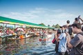 The many photographer have travel by boat in Bangkok Thailand