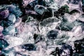 Many pieces of broken glass with cracks and splits Royalty Free Stock Photo