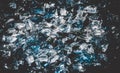 Many pieces of broken glass with cracks and splits Royalty Free Stock Photo