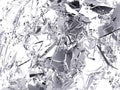 Many pieces of broken and Shattered glass Royalty Free Stock Photo