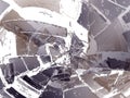 Many Pieces of demolished or Shattered glass Royalty Free Stock Photo