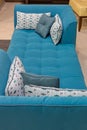 Blue Plush Sofa