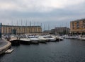 Many pleasure yachts in the port of Savona, Italy