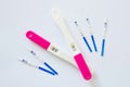 Many positive pregnancy tests