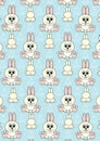 Many rabbits in various poses