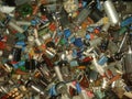 Many radio components resistors, lamps, coils, diodes, capacitors, transistors, coils, wires