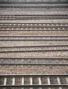 Many railroad tracks