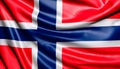 Flag of Norway with folds