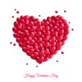 Many red small hearts for Valentine`s Day Royalty Free Stock Photo