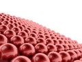 Many red spheres rendered Royalty Free Stock Photo