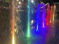 Many Rich Colorful Water Fountain Jets Royalty Free Stock Photo