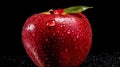 Many ripe juicy red apples covered with water drops as background Royalty Free Stock Photo