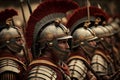 Many Roman soldiers. Roman Empire. AI Generated