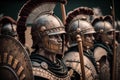 Many Roman soldiers. Roman Empire. AI Generated