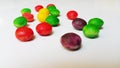 Many Round balls with different colors having white background.