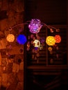 Many round style Vesak lanterns, Sri lankan vesak festival celebrations