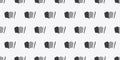 Many Rows of Black and White Notebooks and Pens Texture on Grey Background - Vector Background