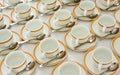 Many rows of coffee cup Royalty Free Stock Photo