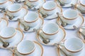 Many rows of coffee cup Royalty Free Stock Photo