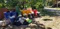 Many rubbish. Plastic bags, food and beverages that people dump after the festival or camping