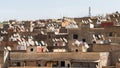 Many satellite dishes on buildings, Morocco Royalty Free Stock Photo