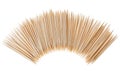 Many scattered toothpicks in semicircle shape Royalty Free Stock Photo